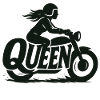 Queen Biker Girl Lady