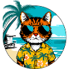 Cat on the beach