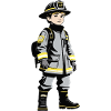 Firefighter Boy - Cute Job Design