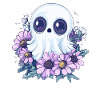 Ghost with flowers