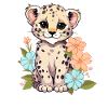 Léopard à fleurs