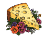 Cheese with flowers