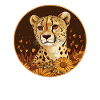 Gepard im Blütenfeld