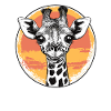 Giraffe at sunset