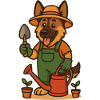 Adorable Gardener Dog Sheepdog