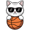 Basketball Cat Funny Basketball Gift