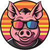 Pig Comic Cool Summer