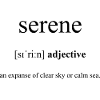 Serene Definition Dictionary