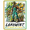 Proud farmer in graffiti style