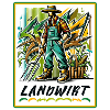 Proud farmer in graffiti style