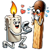 Candle loves match