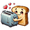 Toast Bread Loves Toaster