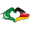 Pakistan Germany Flag Hands Heart