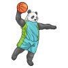 Panda Basketteur Basketteur