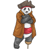 Panda Pirate Wooden Leg