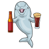 Bouteille de bière Dolphin