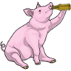 Schwein Flasche Bier