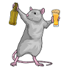 Rat Bouteille de bière