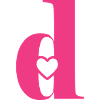 Buchstabe d Anfangsbuchstabe mit Herz