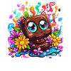 Happy chocolate piece