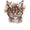 Cat with flower crown