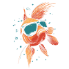 Fish with sunglasses