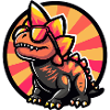 Dinosaur stegosaurus summer