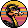 Ostrich Comic Cool Summer
