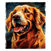 Golden Retriever Dog Portrait