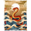 Traditional Japanese Snake Art