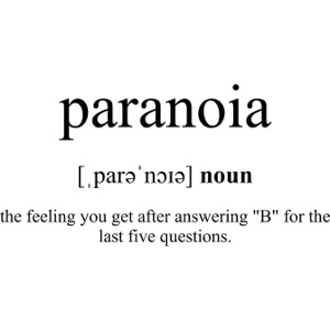 Paranoia Definition Dictionary