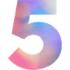 Bunte Zahl 5