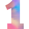 Bunte Zahl 1