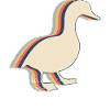 Canard Oie Rétro Line Art