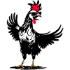 Funny Rooster with Sunglasses - Fun Design
