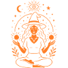 Heks i Meditasjon Magi og Energi Orange