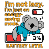 Koala in energy-saving mode