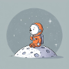 Space snobbish astronaut illustration