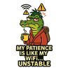 Patience like Wi-Fi Alligator