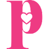 Buchstabe p Anfangsbuchstabe mit Herz