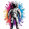Kleur Splash Astronaut Shirt