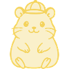 Cute hamster character