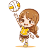 Little volleyball player