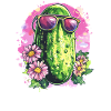 Cool cucumber with sunglasses