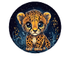 Baby cheetah at night