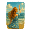 Redhead girl by the sea