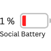 Social Battery 1 helles Shirt