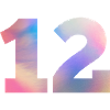 Bunte Zahl 12