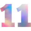 Bunte Zahl 11