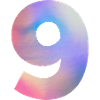 Bunte Zahl 9